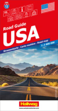 USA Strassenkarte 1:3,8 Mio. Road Guide No 12 : Index, National Parks, Indian Reservations. 2028 Min.. 1:3800000 (Hallwag Strassenkarten) （10. Aufl. 2024. 25 cm）