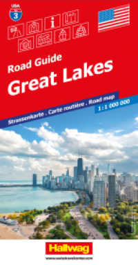 Great Lakes Strassenkarte 1:1 Mio., Road Guide Nr. 3 : Chicago, Detroit, Niagara Falls,Isle Royale. 2028 Min.. 1:1000000 (Hallwag Strassenkarten) （4. Aufl. 2024. 25 cm）