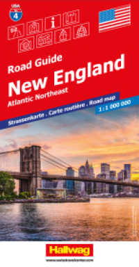 New England Strassenkarte 1:1 Mio., Road Guide Nr. 4 : New York, Boston, Philadelphia, Acadia, Cape Cod, Niagara Falls. 2028 Min.. 1:1000000 (Hallwag Strassenkarten) （4. Aufl. 2024. 25 cm）