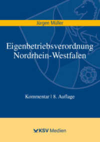 Eigenbetriebsverordnung Nordrhein-Westfalen : Kommentar （8., überarb. Aufl. 2022. 268 S. 23.5 cm）