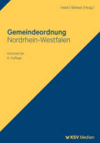Gemeindeordnung Nordrhein-Westfalen : Kommentar （6., überarb. Aufl. 2025. 668 S. 23.5 cm）