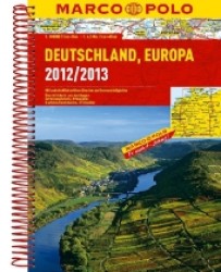 Marco Polo Reiseatlanten. Marco Polo Reiseatlas Deutschland, Europa 2012/2013 : Übersichtskarte zum Ausklappen, Entfernungstabelle, Ortsregister, Stadtdurchfahrtskarten, 35 Citypläne. Deutschland 1 : 300.000, Europa 1 : 4,5 Mio. （5. Aufl. Laufzeit bis 2016. 2011. X, 198, 16 S. m. zahlr. farb. Ktn. u）