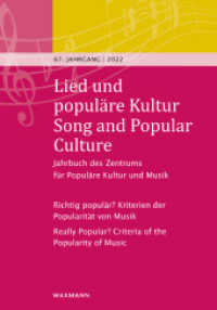 Lied und populäre Kultur / Song and Popular Culture (Lied und populäre Kultur / Song and Popular Culture 67) （2022. 252 S. 235 mm）