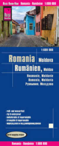 Reise Know-How Landkarte Rum&auml;nien, Moldau / Romania, Moldova (1:600.000). Romania, Moldova / Roumanie, Moldavie / Romani : rei&szlig;- und wasserfest (world mapping project). 1 : 600.000 (World Mapping Project) （10. Aufl. 2022. 2 S. Ktn., graph. Darst.,. 700 x 1000 mm）