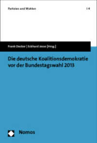 Die deutsche Koalitionsdemokratie vor der Bundestagswahl 2013 (Parteien und Wahlen 4)