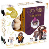 Harry Potter: Häkelset - 14 magische Projekte aus der Zauberwelt : Häkelset mit Buch - enthält alles um Harry Potter & Dobby zu häkeln (Häkelnadel, Häkelgarn in 9 Farben, 4 Sicherheitsaugen, Füllmaterial, Sticknadel （2025. 80 S. Buch mit Anleitungen für 14 Projekte, inklusive Mater）