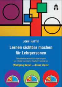 Lernen sichtbar machen für Lehrpersonen （4. Aufl. 2019. XVIII, 298 S. 240 mm）