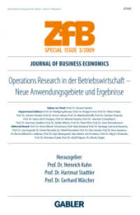 Operations Research in der Betriebswirtschaft : Neue Anwendungsgebiete und Ergebnisse (ZfB Special Issue) （2009. 2009. xiv, 128 S. XIV, 128 S. 235 mm）