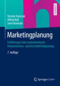 Marketingplanung : Einführung in die marktorientierte Unternehmens- und Geschäftsfeldplanung (Gabler Lehrbuch)