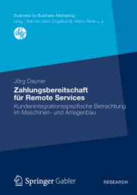 Zahlungsbereitschaft für Remote Services : Kundenintegrationsspezifische Betrachtung im Maschinen- und Anlagenbau (Business-to-business-marketing)