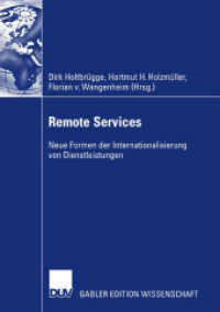 Remote Services : Neue Formen der Internationalisierung von Dienstleistungen
