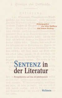 Sentenz in der Literatur : Perspektiven auf das 18. Jahrhundert