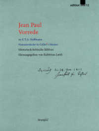 Vorrede zu E.T.A. Hoffmann Fantasiestücke in Callot´s Manier : Historisch-kritische Edition (Edition Text 12) （2020. 176 S. mit 41 farb. Abb. 275 mm）