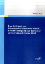 Das Schicksal von Arbeitsverhältnissen bei einem Betriebsübergang aus deutscher und europarechtlicher Sicht