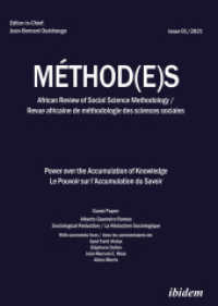 Méthod(e)s : African Review of Social Science Methodology. Revue africaine de méthodologie des sciences sociales （Auflage. 2021. 298 S. 21 cm）