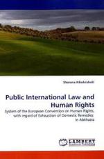 Public International Law and Human Rights : System of the European Convention on Human Rights, with regard of Exhaustion of Domestic Remedies in Abkhazia （2010. 84 S.）