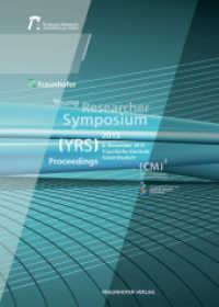 Proceedings of the 2nd Young Researcher Symposium (YRS) 2013. : Tagungsband.. Hrsg.: Fraunhofer ITWM, Kaiserslautern. Hrsg.: TU Kaiserslautern. Hrsg.: Fraunhofer IESE, Kaiserslautern （2013. 104 S. num. mostly col. illus. and tab. 29.7 cm）