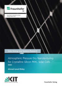 Atmospheric Pressure Dry Nanotexturing for Crystalline Silicon PERC Solar Cells. (Solar Energy and Systems Research) （2023. 187 S. num., col. illus. and tab. 21.0 cm）