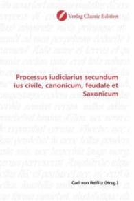 Processus iudiciarius secundum ius civile, canonicum, feudale et Saxonicum （2010. 412 S. 220 mm）
