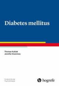 Diabetes mellitus, m. 1 Beilage (Fortschritte der Psychotherapie 36) （1. Auflage 2022. 2022. 90 S.）