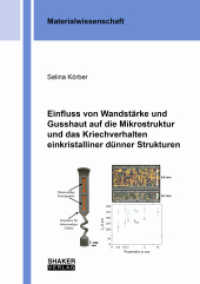 Einfluss von Wandstärke und Gusshaut auf die Mikrostruktur und das Kriechverhalten einkristalliner dünner Strukturen : Dissertationsschrift (Berichte aus der Materialwissenschaft) （2022. 113 S. 59 Farbabb. 21 cm）