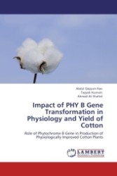 Impact of PHY B Gene Transformation in Physiology and Yield of Cotton : Role of Phytochrome B Gene in Production of Physiologically Improved Cotton Plants （2011. 176 S.）