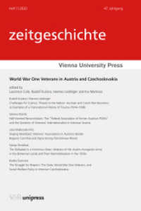 World War One Veterans in Austria and Czechoslovakia （2020. 158 S. 23.2 cm）