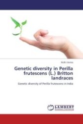 Genetic diversity in Perilla frutescens (L.) Britton landraces : Genetic diversity of Perilla frutescens in India （Aufl. 2012. 112 S.）
