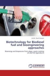 Biotechnology for Biodiesel fuel and bioengineering approaches : Bioenergy and bioprocess from algae, waste cooking oil and fish byproducts （Aufl. 2012. 140 S.）