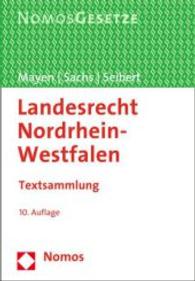 Landesrecht Nordrhein-Westfalen : Textsammlung, Rechtsstand: 3.7.2015 （10TH）