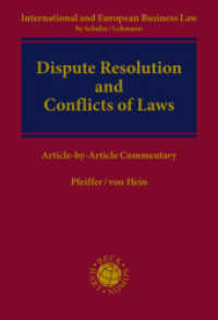 Dispute Resolution and Conflict of Laws : Article-by-Article Commentary (Kooperationswerke Beck - Hart) （2026. 1000 S. 240 mm）