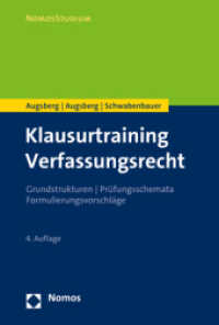 Klausurtraining Verfassungsrecht : Grundstrukturen / Prufungsschemata / Formulierungsvorschlage