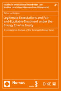 Legitimate Expectations and Fair-And-Equitable-Treatment under the Energy Charter Treaty : A Comparative Analysis of the Renewable Energy Cases