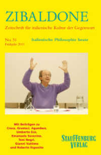 Italienische Philosophie heute : Heft 51 / Frühjahr 2011 (Zibaldone 51) （1., Aufl. 2011. 170 S. zahlreiche Abbildungen. 19 cm）