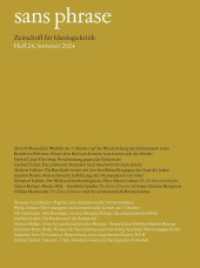 sans phrase : Zeitschrift für Ideologiekritik; Heft 24, Sommer 2024 (sans phrase 24) （2024. 276 S. 22.8 cm）