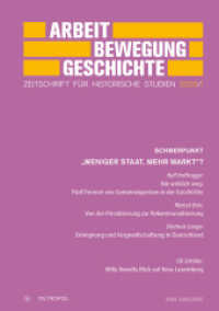Arbeit - Bewegung - Geschichte : Zeitschrift f&uuml;r historische Studien 2024/I (Arbeit - Bewegung - Geschichte 2024/I) （2024. 170 S. 21 cm）