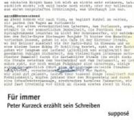 Für immer, 1 Audio-CD : Peter Kurzeck erzählt sein Schreiben. 71 Min. （2016. 147 x 128 mm）