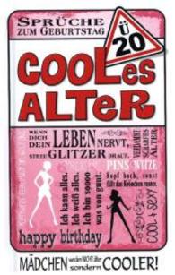 &Uuml;20 - Cooles Alter / Frauen : Spr&uuml;che zum Geburtstag （2016. 48 S. 11,0 x 17,5 cm）