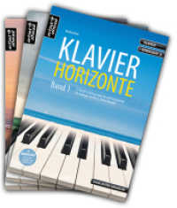 Klavier-Horizonte - Band 1-3 im Set! : Entspannte Klavierstücke für jede Gelegenheit - für Piano-Anfänger ab dem 2. Unterrichtsjahr bis zur fortgeschrittenen Mittelstufe (inkl. Download) （2021. 148 S. 297 mm）