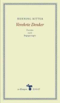 Verehrte Denker : Porträts nach Begegnungen (zu Klampen Essays)