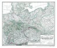 Hist. Karte: Preussen 1865 (plano) : Nord und West - DEUTSCHLAND der PREUSSISCHE STAAT und die &uuml;brigen Zollvereinsstaaten （1., Nachdruck 1864/2015. 2015. 1 S. 58 x 68 cm）