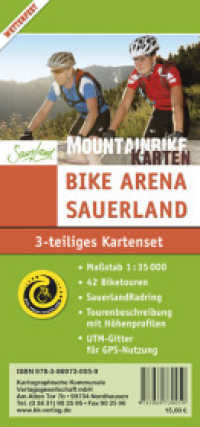 KKV Mountainbikekarte Bike Arena Sauerland, 3 Bl. : 42 Biketouren, SauerlandRadring, Tourenbeschreibung mit H&ouml;henprofilen, UTM-Gitter f&uuml;r GPS-Nutzung. Wetterfest. 1 : 35.000 (KKV Mountainbikekarte) （1. Aufl. 2009. 241 x 126 mm）