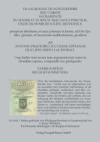 Antonius Praetorius : De Sacrosanctis Novi Foederis Iesu Christi Sacramentis /Eine reformatorische Sakramentenlehre von 1602 &uuml;ber die hochheiligen Sakramente des Neuen Bundes Jesu Christi （2010. 664 S. 21 cm）