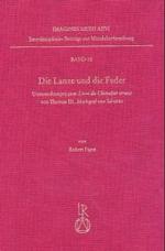 Die Lanze Und Die Feder : Untersuchungen Zum Livre Du Chevalier Errant Von Thomas III., Markgraf Von Saluzzo