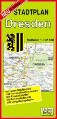 Doktor Barthel Stadtplan Dresden : Mit allen Stadtteilen, mit neuen Straßennamen, mit Postleitzahlen, mit Innenstadtkarte, mit Umgebungskarte. 1:22500 (Doktor Barthel Stadtplan) （18., überarb. Aufl. 2025. 2 S. Aufgefaltet: 120 x 98 cm. 24.5 cm）