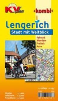 KVplan Kombi Lengerich : Fahrrad, Wandern, Freizeit, Auto. Stadtplan mit Freizeitkarte, Radrouten des Radelpark Münsterland und Wanderwege des Teutoburger Waldes, Cityplan. 1  15.00. 1 : 25.000, 1 : 5.000 (KVplan Münsterland-Region) （2. Aufl. 2016. 198 x 166 mm）