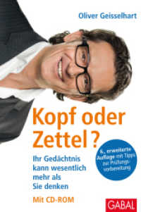 Kopf oder Zettel? : Ihr Gedächtnis kann wesentlich mehr als Sie denken (Dein Erfolg) （6., erw. Aufl. 2005. 240 S. zahlr. Abb., Lesebändchen; mit 1 CD-R）