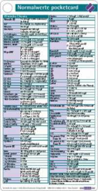 Normalwerte pocketcard (pocketcards) （3. Aufl. 2023. 2 S. 18.5 cm）