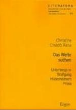 Das Weite Suchen : Unterwegs in Wolfgang Hildesheimers Prosa (Literatura)