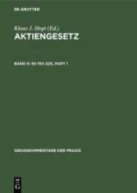 Aktiengesetz. 6     150-220 (Großkommentare der Praxis) （4. Aufl. 2006. XXXIX, 1230 S. 240 mm）